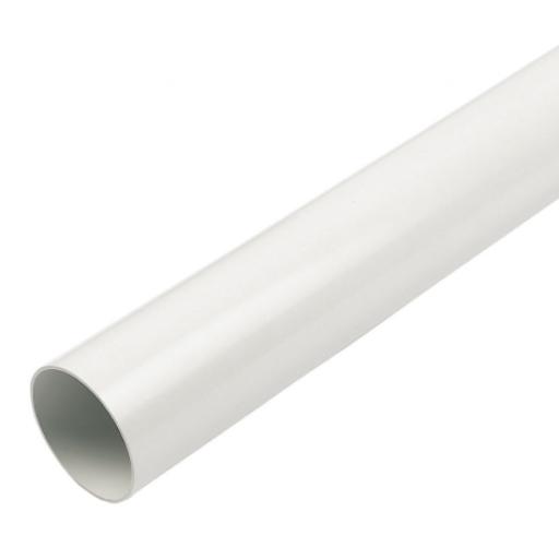 kalsi white round 68mm downpipe in 2.5m 4m and 5.5m lengths