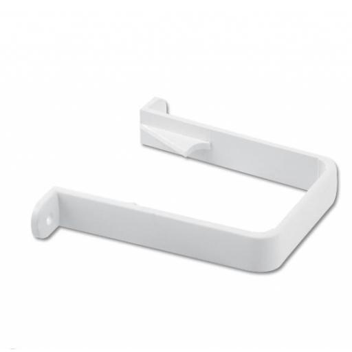 White Square Standard Down Pipe Clips