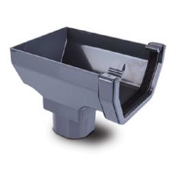 kalsi anthracite grey square gutter stop end outlet