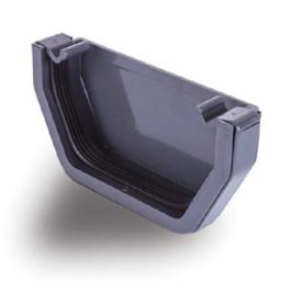 kalsi anthracite grey square gutter external stop end