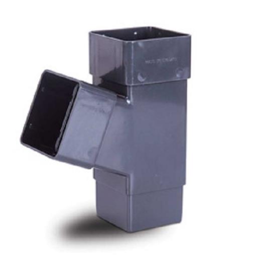 Anthracite Square Down Pipe 112° Branch