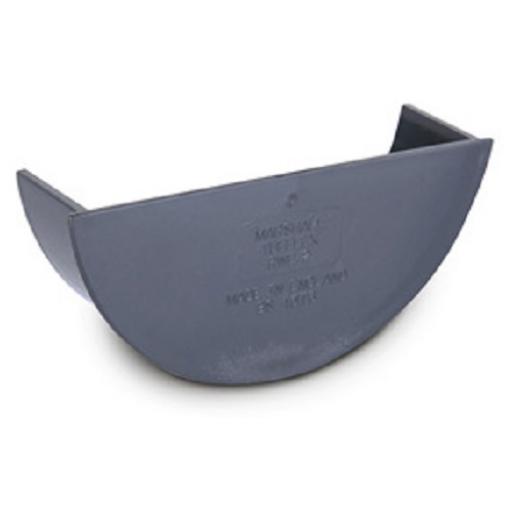 Anthracite Round Gutter Internal Stop End