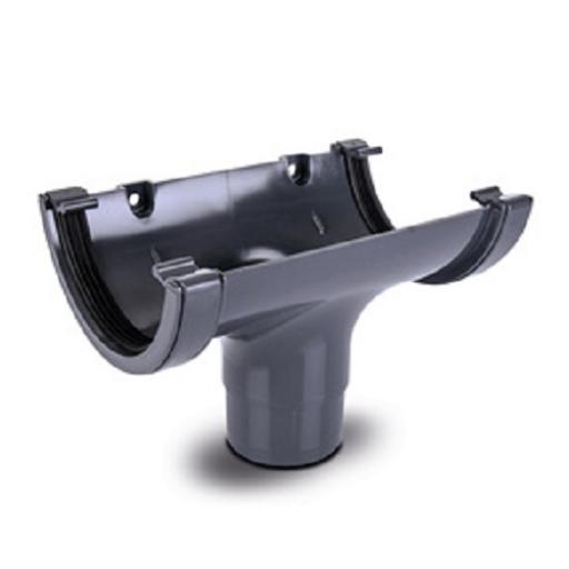 Anthracite Round Gutter Running Outlet