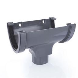 kalsi aquaflow deepflow or high capacity anthracite grey gutter running outlet