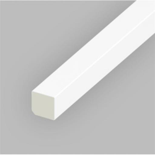 White PVC 20mm Rectangle Bead