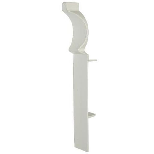 100mm White UPVC Skirting Internal Corner - Torus (4 Pack)