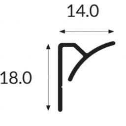 white internal corner joint dimensions