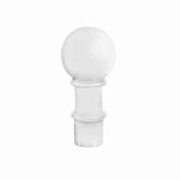 white sunwood ball finial