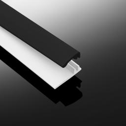 gloss slate black pvc wall cladding capping strip 