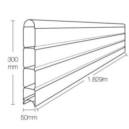 graphite eco fencing panel dimensions 300mm x 1.829m