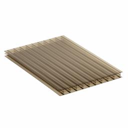 bronze 16mm triple wall polycarbonate roofing sheet