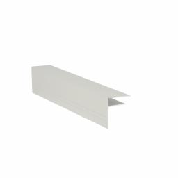 Aluminium F profile 10mm white