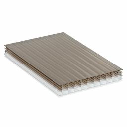 32mm bronze on opal multi wall polycarbonate roofing sheet