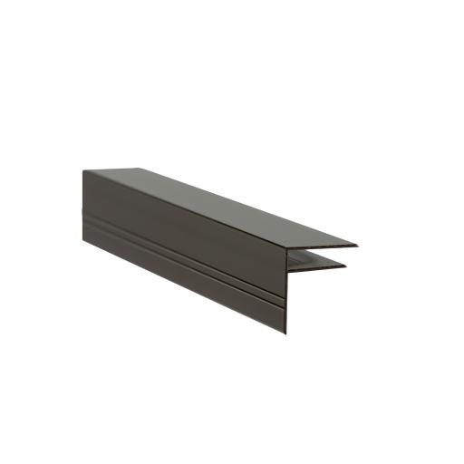 Aluminium F profile 10mm Brown