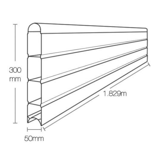 graphite eco fencing panel dimensions 300mm x 1.829m