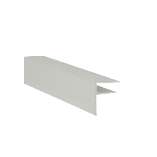 Aluminium F profile 16mm white