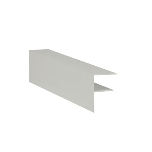 Aluminium F profile 25mm white