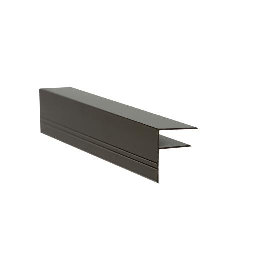 Aluminium F profile 16mm Brown