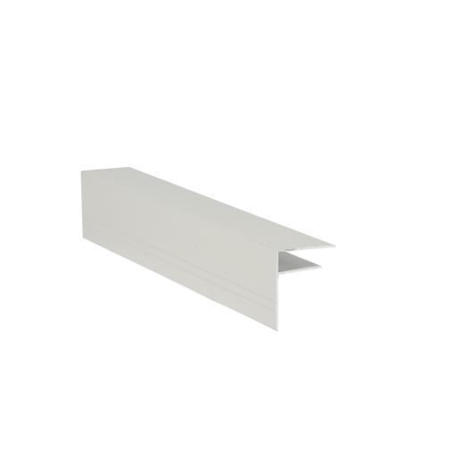 White Aluminium F-Section