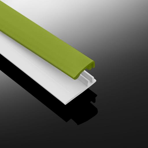 Lime Green Gloss Wall Cladding Two Part Capping Strip