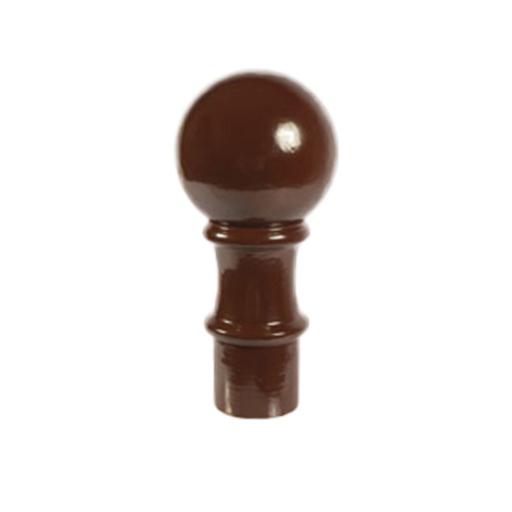 Brown Sunwood Ball Finial