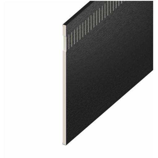 Black Ash UPVC Vented Soffit Board