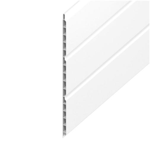 Economy White Hollow Soffit Cladding 300mm x 5m