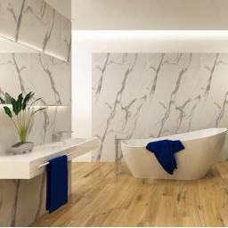 statuario marble bathroom