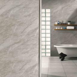 light grey marble bathroom panel