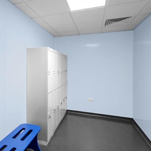 2.5mm pastel mint hygienic locker room cladding