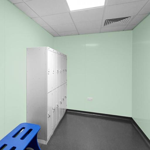 2.5mm pastel willow hygienic locker room cladding