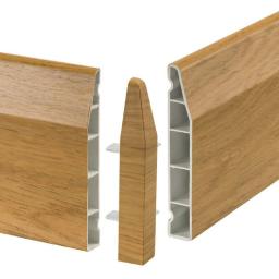 100mm english oak upvc skirting external corner chamfered situe