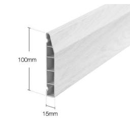 100mm white upvc skirting board chamfered dimesions