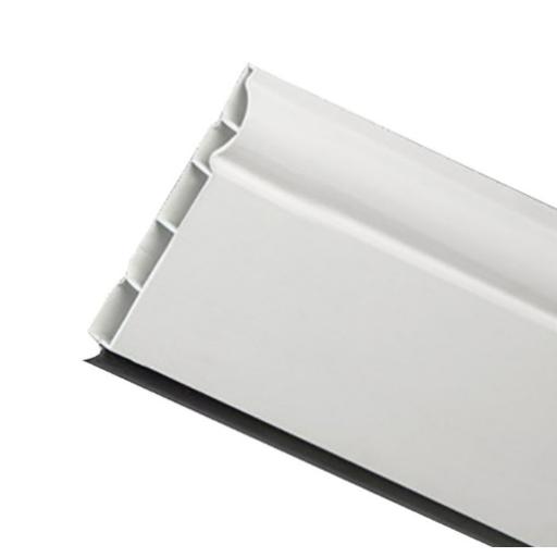 100mm White UPVC Skirting Board - 5m Torus