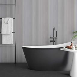 stripes dark grey matt shower wall panel