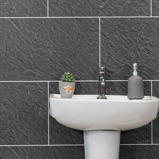 Riven Slate Tile Matt- PVC Shower & Bathroom Panel