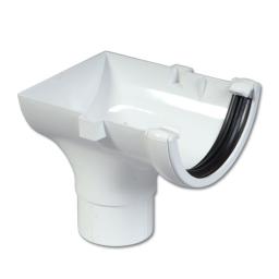 floplast white round gutter stop end outlet