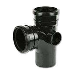 floplast black soil pipe double socket 112° branch