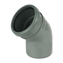 floplast grey single socket soil pipe 112° bend