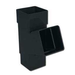 floplast anthracite grey square 112° downpipe branch