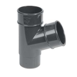 floplast grey round downpipe 112° branch