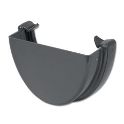 floplast grey high capacity deepflow gutter external stop end