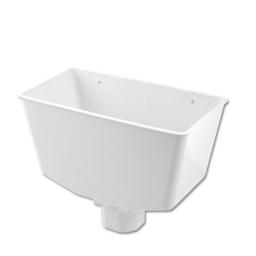 floplast white universal downpipe hopper