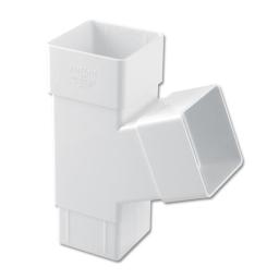 floplast white square downpipe 112° branch