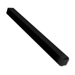 plain black smooth 500mm fascia corner double ended