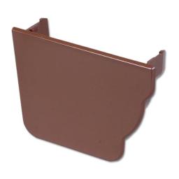 floplast brown ogee gutter left hand internal stop end