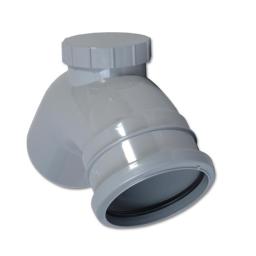 floplast grey soil pipe double socket 90° branch