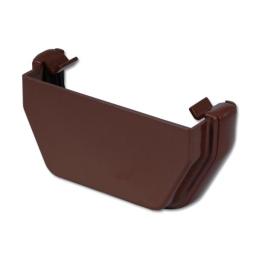 floplast brown square gutter external stop end