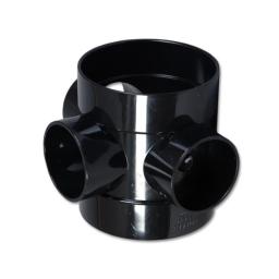 floplast black soil pipe short boss connector