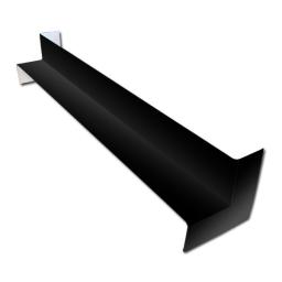 plain black smooth internal fascia corner 500mm